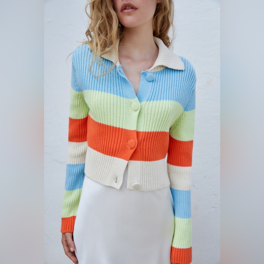 Zara striped cardigan - Picture 1 of 6